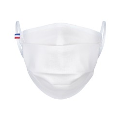 Lot de 10 masques tissus blanc - lavable et réutilisable 50 lavages - Adultes - Catégorie 1