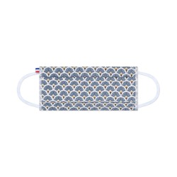 Masque tissu bleu enfant - Masque enfant bleu lavable et réutilisable 50 lavages - Catégorie 1