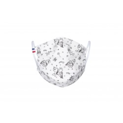 Masque barrière enfant licornes à colorier - lavable et réutilisable 50 lavages - Catégorie 1