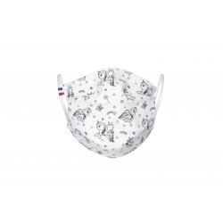 Masque barrière enfant licornes à colorier - lavable et réutilisable 50 lavages - Catégorie 1