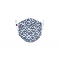 Masque tissu bleu enfant - Masque enfant bleu lavable et réutilisable 50 lavages - Catégorie 1