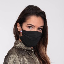 Masque noir en tissu - Cinelle Paris, mode femme tendance