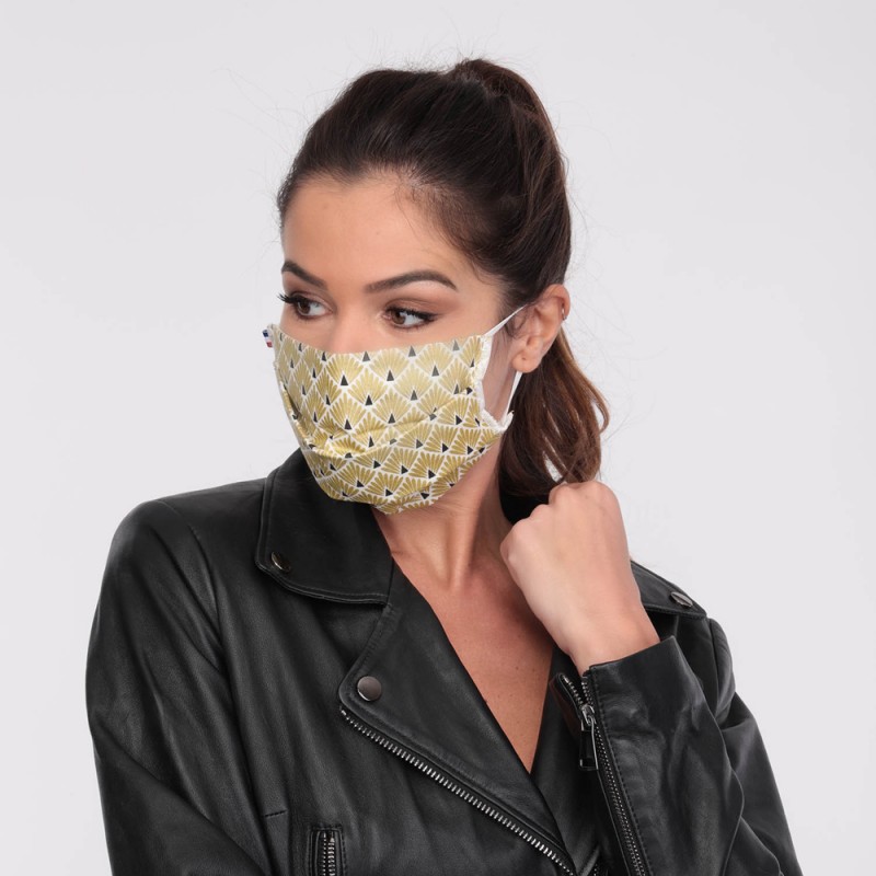 Masque En Tissu Lavable Réutilisable - Motif Mini Hiboux - Fabriqué En France - Neuf Avec Emballage