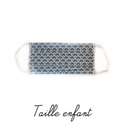 Masque tissu bleu enfant -...