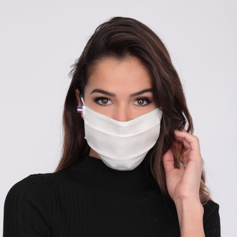 Lot De 10 Masques De Protection Lavables UNS1 - Adultes - Blanc - Marque AMC - Neuf