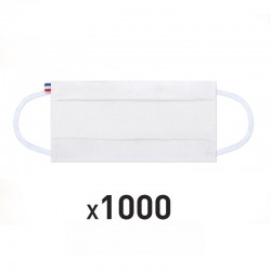 Lot de 1000 masques barrières blancs AFNOR