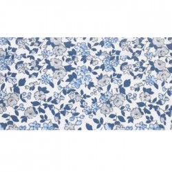 Masque tissu bleu motifs fleuris - lavable et réutilisable 50 lavages - Adultes - Catégorie 1
